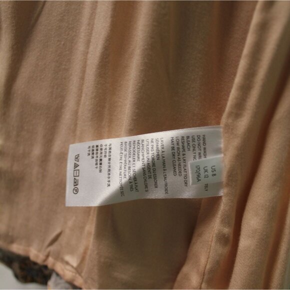 New Free People BOHEME MINI DRESS Women Size 8 Dress Beige Yellow Floral - Picture 7 of 15